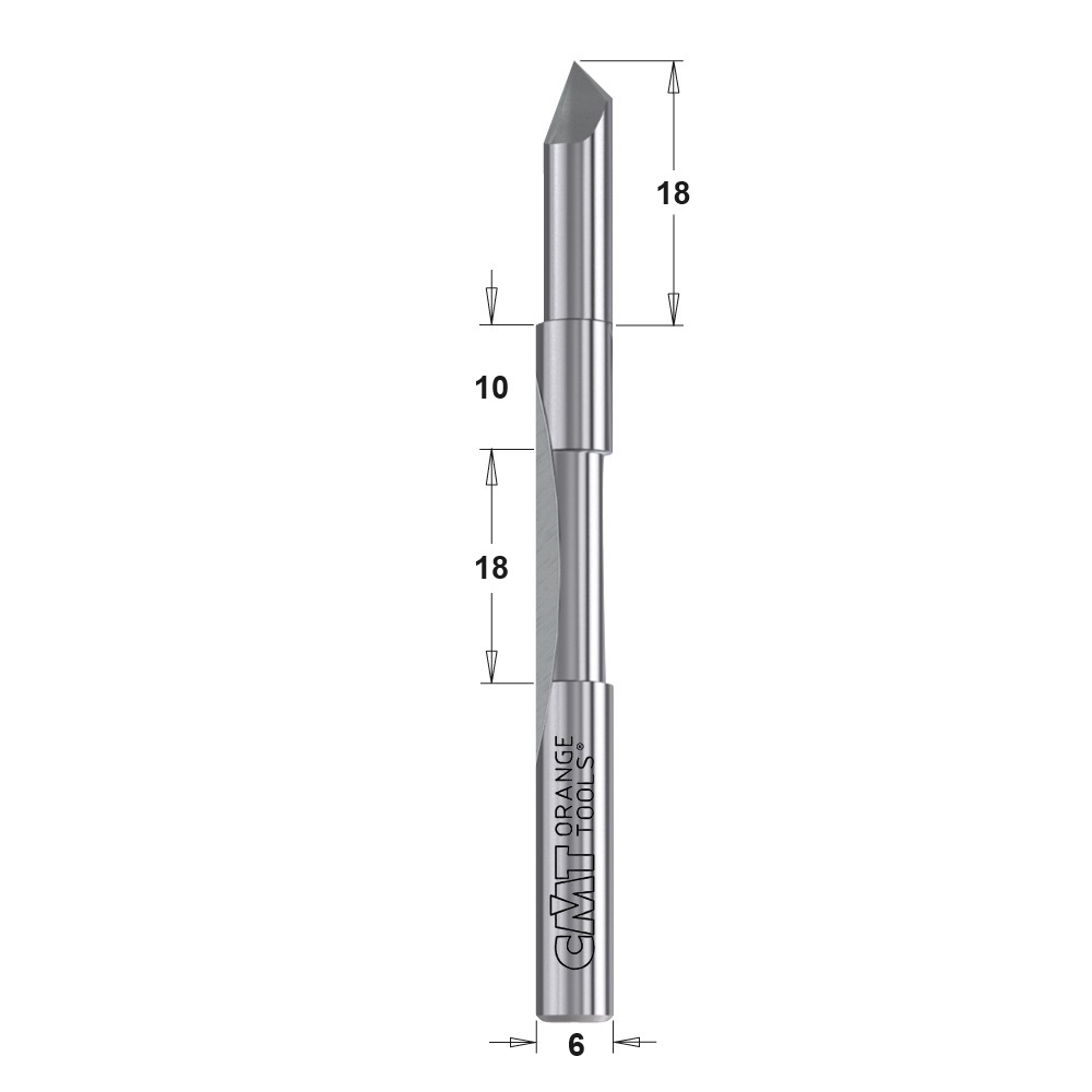 Fresa para Furar/Refilar HW Ø6x76mm - marca CMT - Cód. 716.061.11